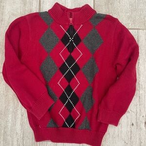 Red Argyle boys Sweater
